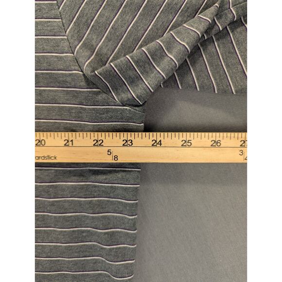 Ralph Lauren Polo Golf Shirt Large Men's VTG Gray Striped Short Sleeve - Picture 7 of 10
